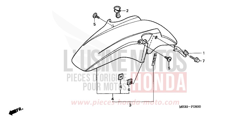 KOTFLUEGEL, VORNE von CBF600S ABS NORTH POLE BLUE METALLIC (PB342) von 2005